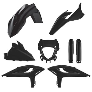 BOX KIT INC FORK GUARDS BETA 125-480RR/X-PRO 2025 BLACK